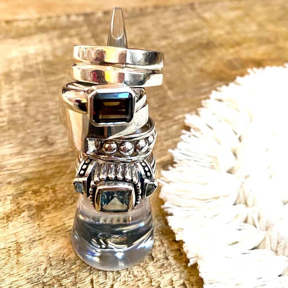 Set of 5 Sterling Silver Rings